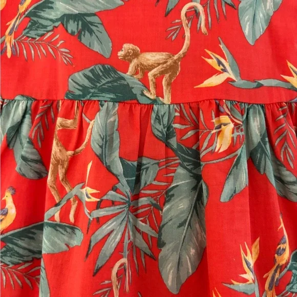 Janie and Jack Vibrant Monkey Tropical Dress - Picture 5 of 7